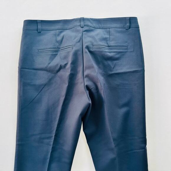 Maison Common Mid-Rise Slim-Leg Ankle Navy Cotton-Blend Pants Size 42 US 12 - Picture 7 of 11